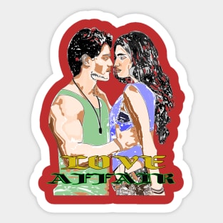 First love feeling in youth. Sticker